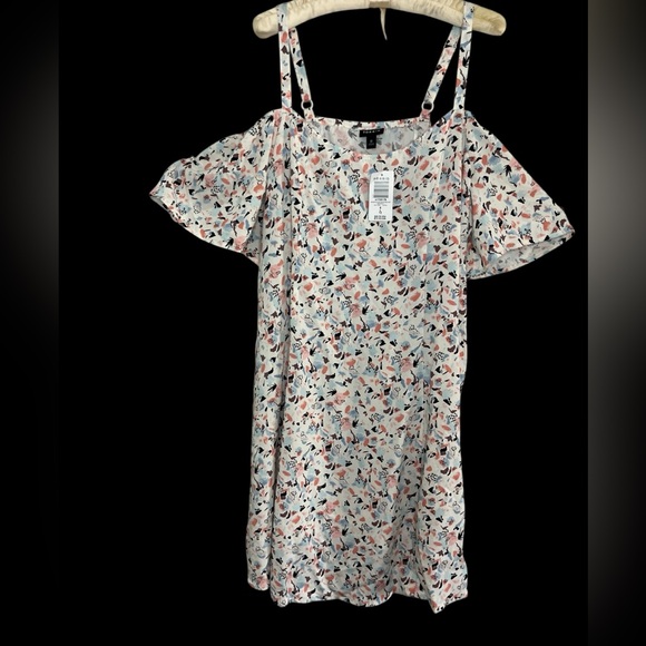 Torrid Mini Challis Cold Shoulder Trapeze Dress Sz 0 - Picture 5 of 9